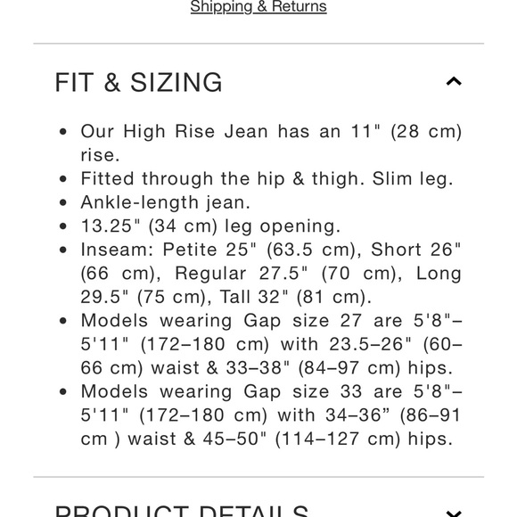 GAP High Rise Vintage Slim Jeans - Picture 7 of 7